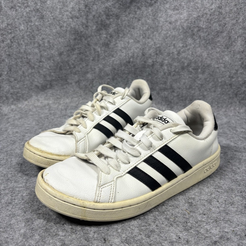 Adidas Grand Court White Black Men's Sneakers Size‎ 8 F36483 Low Top Shoes